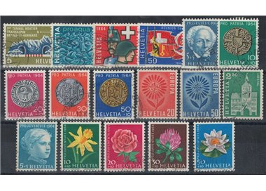 SVIZZERA 1964 Annata completa 17v us