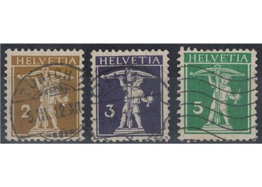 SWITZERLAND 1910 Walter Tell 3v us