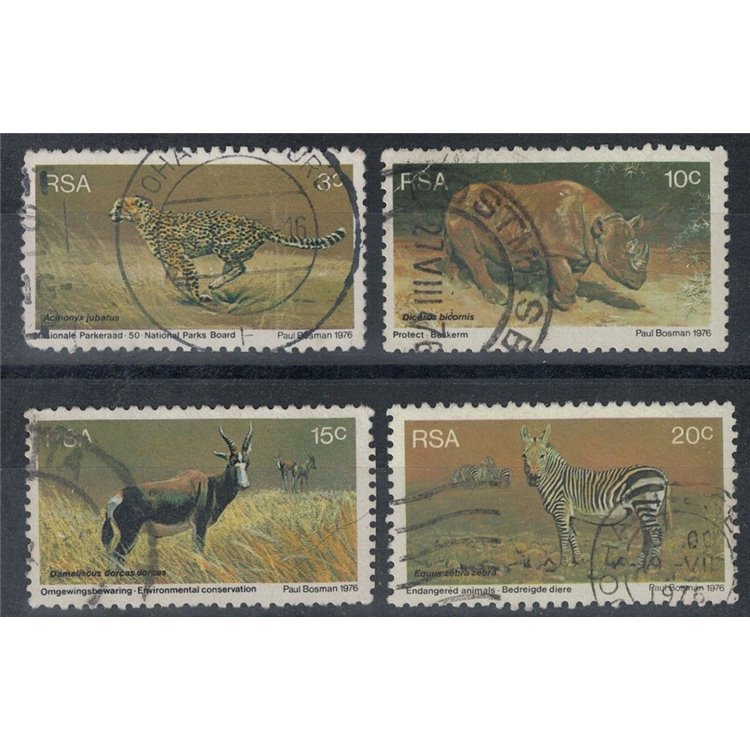 AFRICA DEL SUD 1976 Animali protetti 4v us