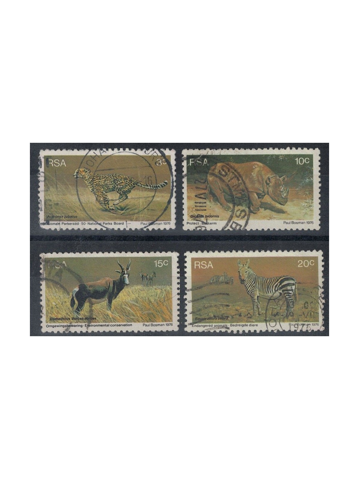 SOUTH AFRICA 1976 Protected Animals 4v us