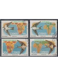 AFRICA DEL SUD (CISKEI) 1984 Uccelli migratori 4v us