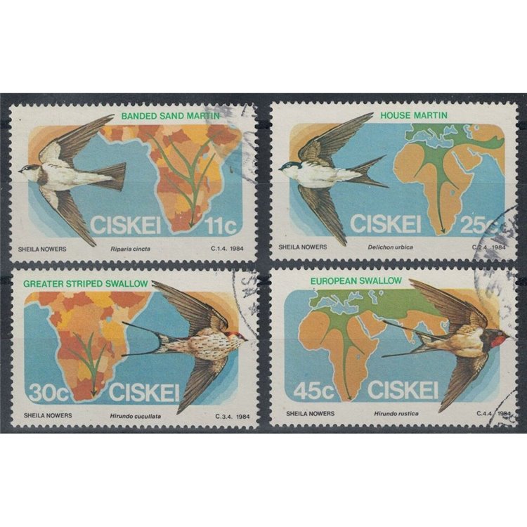 SOUTH AFRICA (CISKEI) 1984 Migratory Birds 4v us