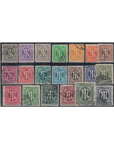 GERMANY BIZONA 1945-46 Letter M in Gothic character (Brunswick) 20v us