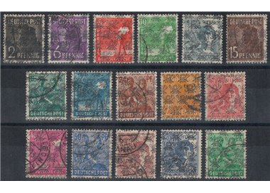 GERMANIA BIZONA 1948 Serie Lavoratori soprastampata a tappeto 16v us