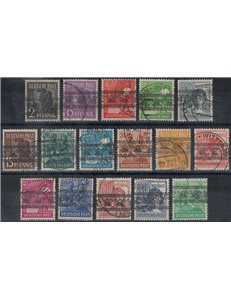 GERMANY BIZONA 1948 Workers Series overprinted on ribbon 16v us