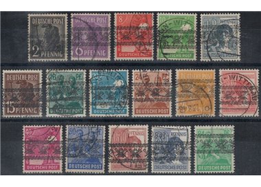 GERMANIA BIZONA 1948 Serie Lavoratori soprastampata a nastro 16v us