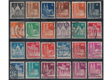 GERMANY BIZONA 1948 Churches and historic buildings 24v us