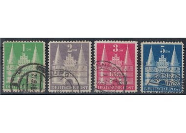 GERMANY BIZONA 1948 Holstentor of Lübeck (I type) 4v us