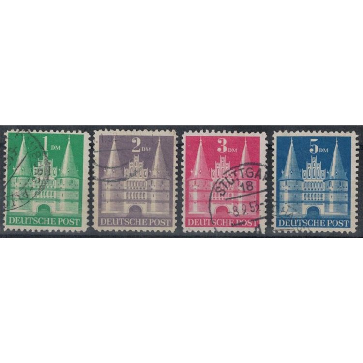 GERMANY BIZONA 1948 Holstentor of Lübeck (II type) 4v us