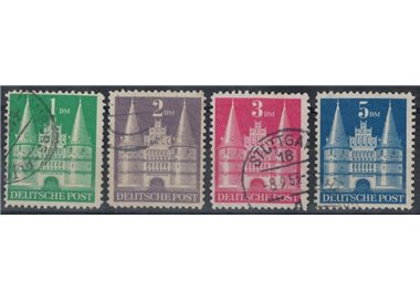 GERMANY BIZONA 1948 Holstentor of Lübeck (II type) 4v us