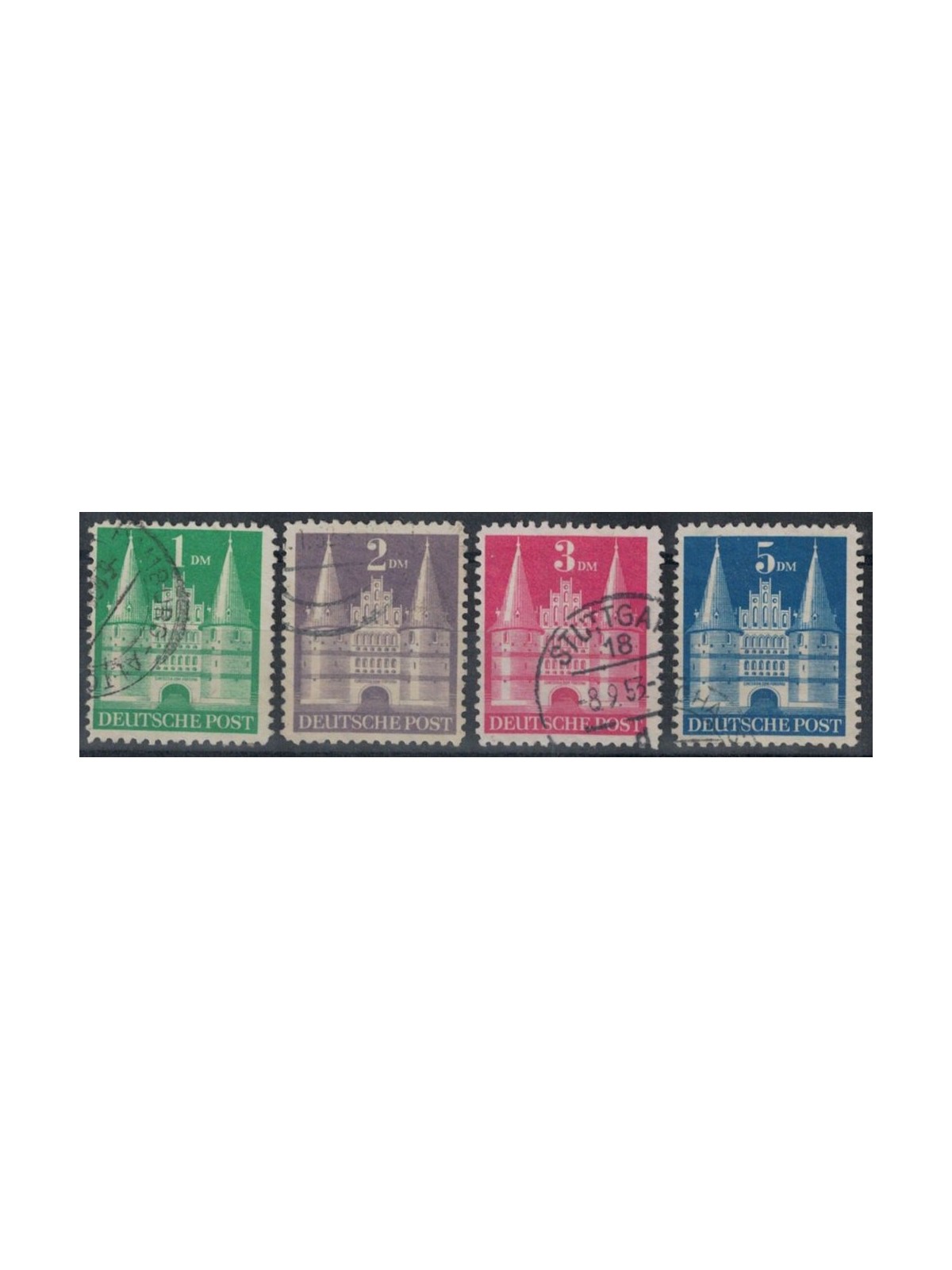 GERMANIA BIZONA 1948 Holstentor di Lubecca (II tipo) 4v us