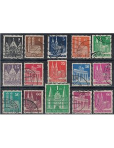 GERMANIA BIZONA 1952 Chiese ed edifici storici 15v us