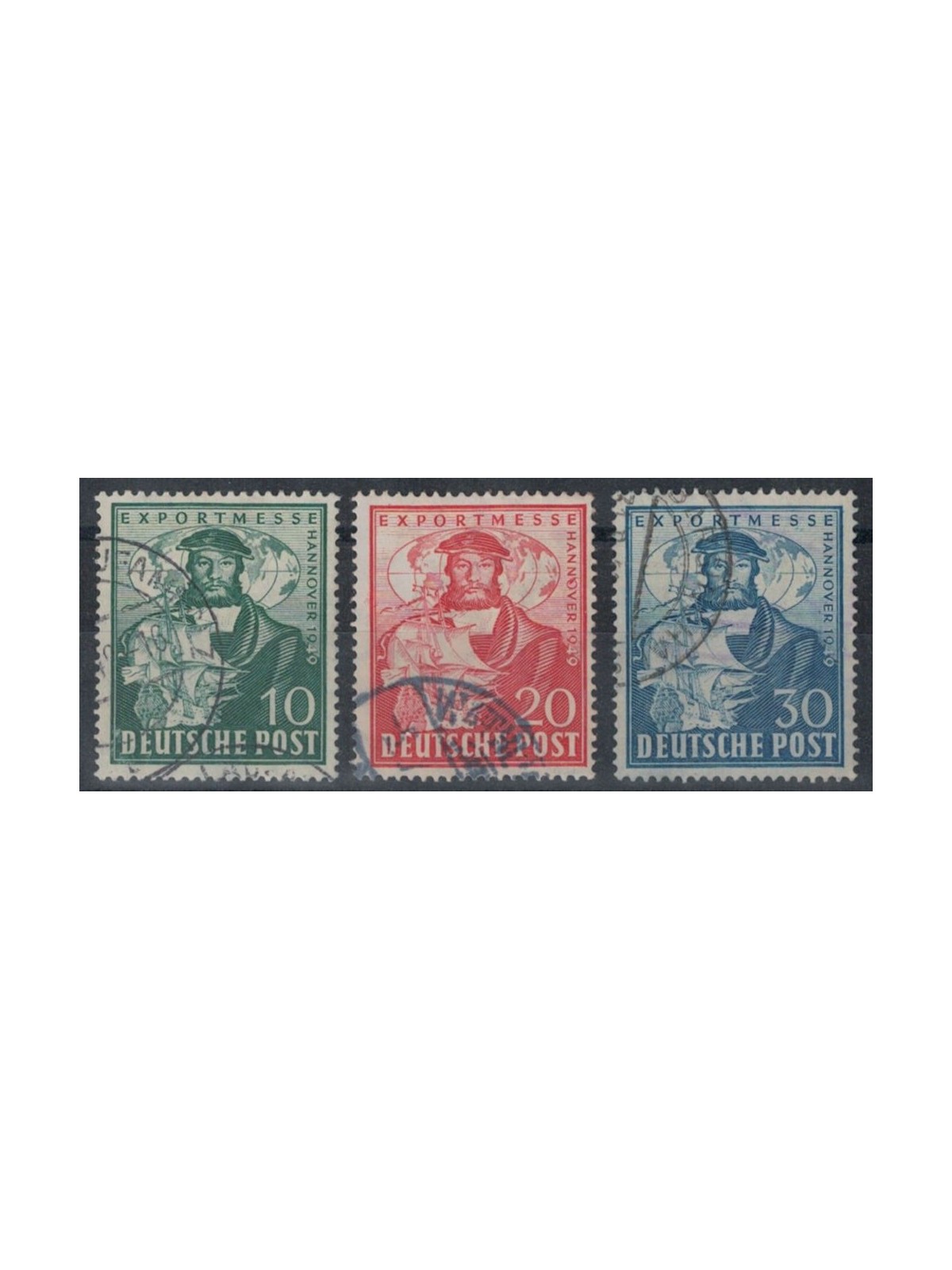 GERMANY BIZONA 1949 Hannover Fair 3v us