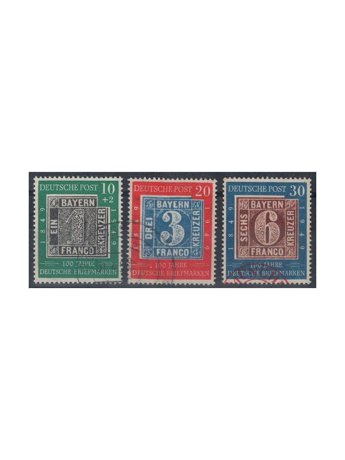 GERMANIA BRD 1949 Francobollo tedesco 3v us