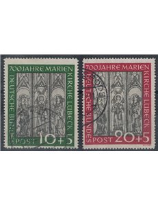 GERMANIA BRD 1951 Cattedrale di Lubecca 2v us