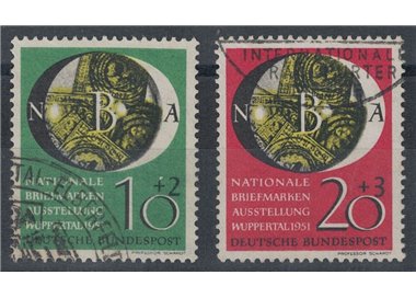 GERMANIA BRD 1951 Esposizione filatelica di Wuppertal 2v us