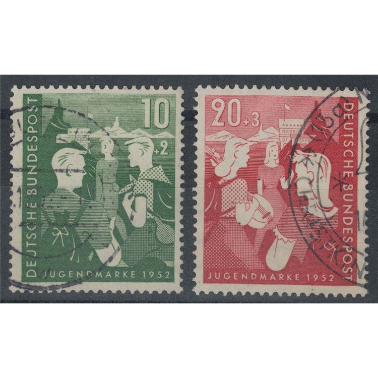 GERMANY BRD 1952 Works for Youth 2v us