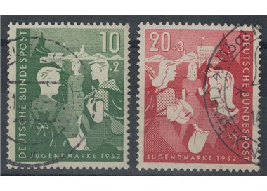 GERMANY BRD 1952 Works for Youth 2v us