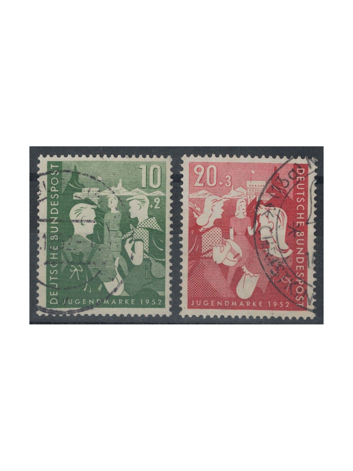 GERMANY BRD 1952 Works for Youth 2v us