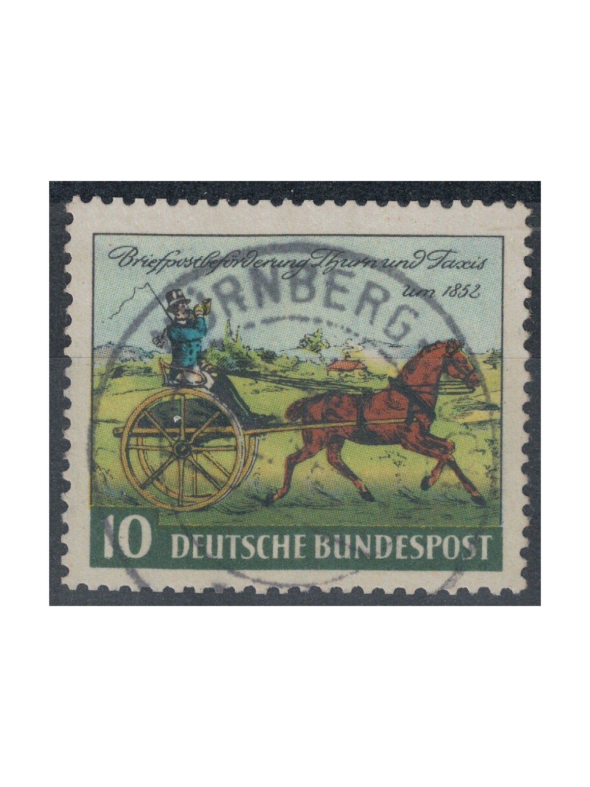 GERMANY BRD 1952 US Stamp Day