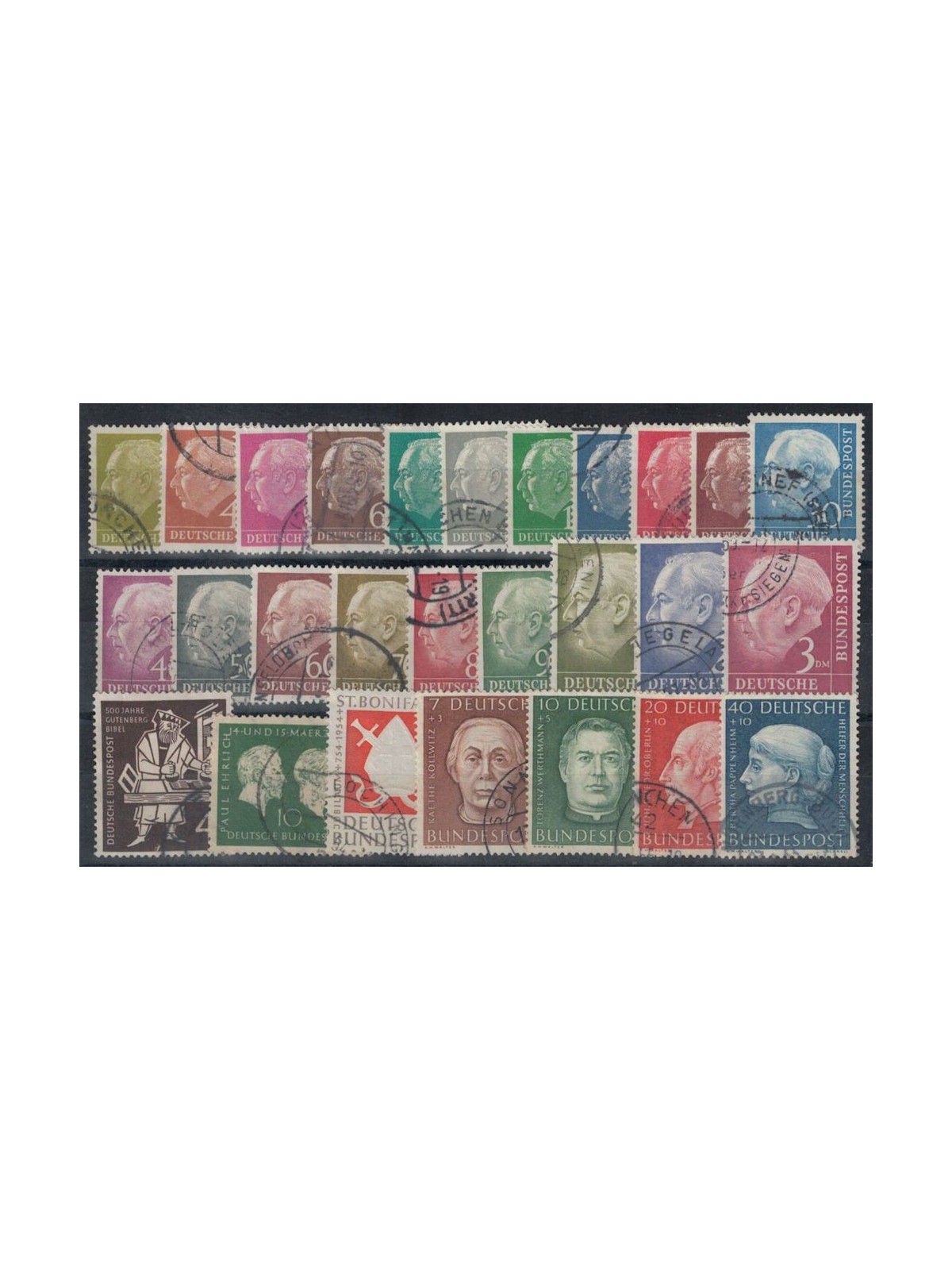 GERMANY BRD 1954 Complete year 27v us