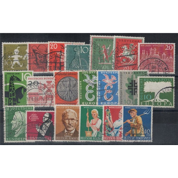 GERMANY BRD 1958 Complete year 20v us