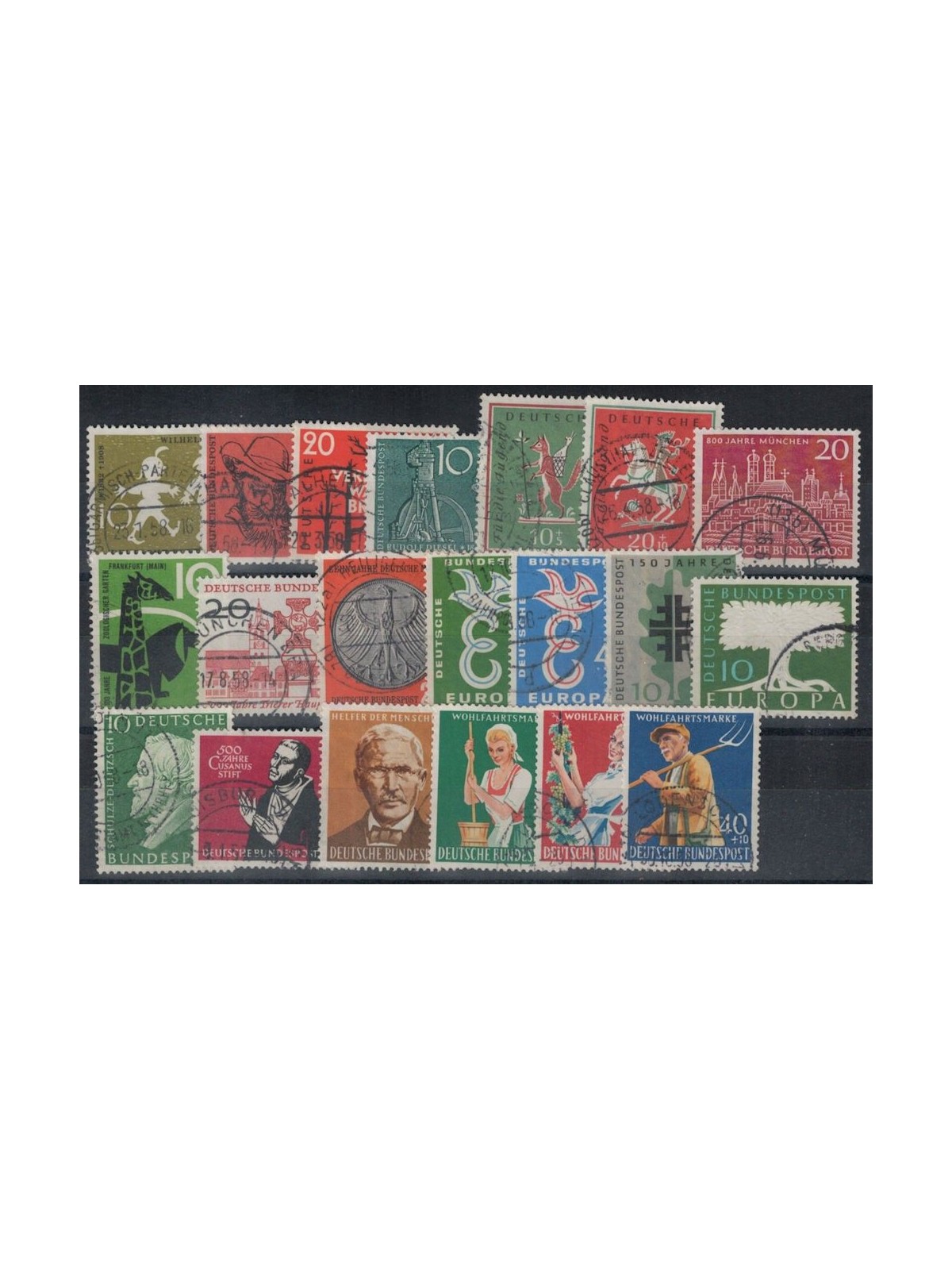 GERMANY BRD 1958 Complete year 20v us