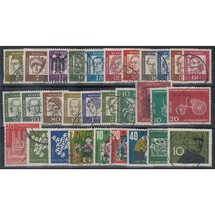 GERMANIA BRD 1961 Annata completa 30v us