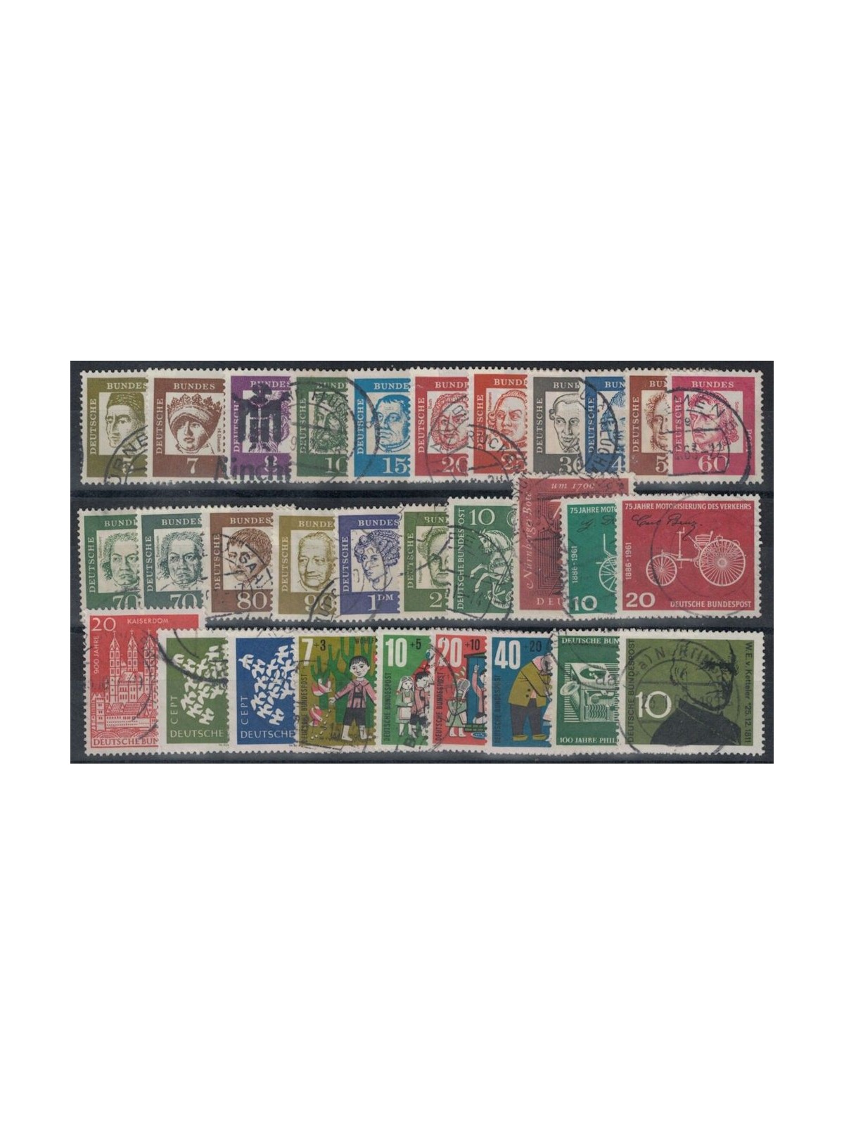 GERMANIA BRD 1961 Annata completa 30v us