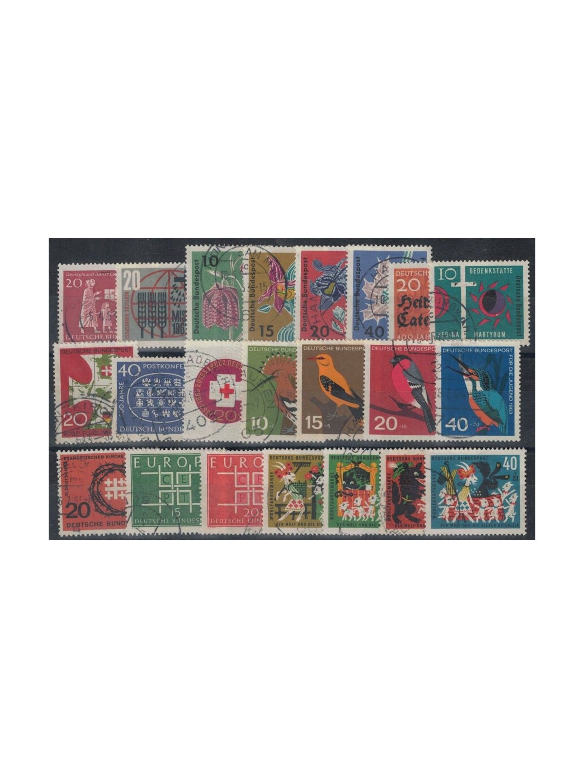 GERMANIA BRD 1963 Annata completa 22v us
