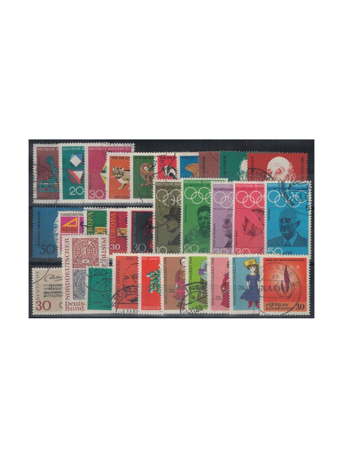 GERMANIA BRD 1968 Annata Completa 30v us