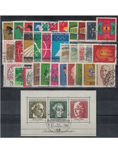 GERMANY BRD 1969 Complete Year 33v + 1 s/s us