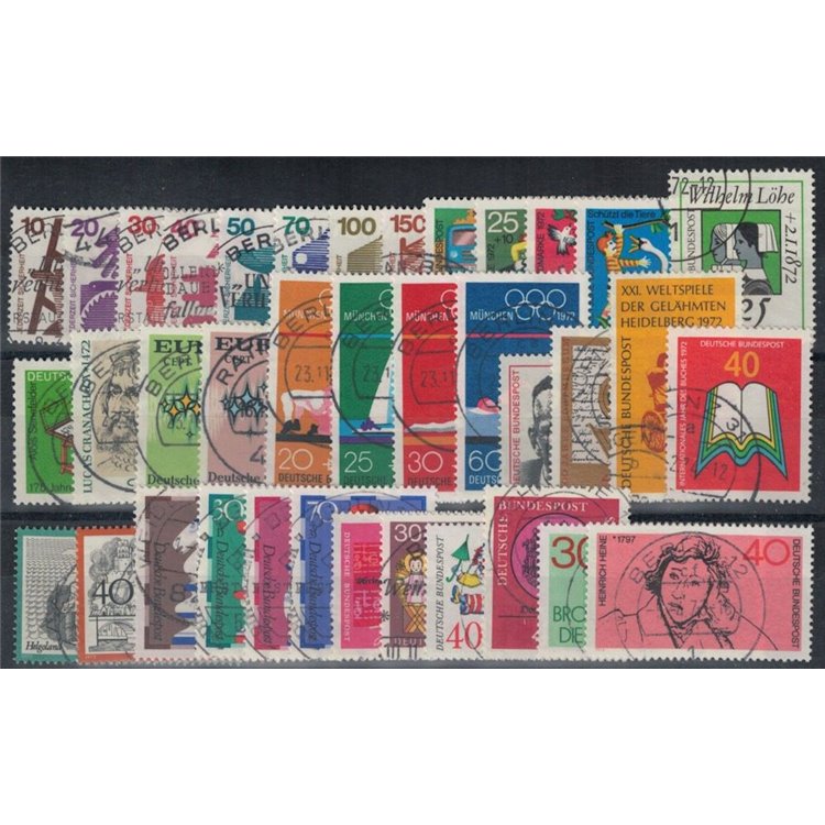 GERMANY BRD 1972 Complete Year 37v us
