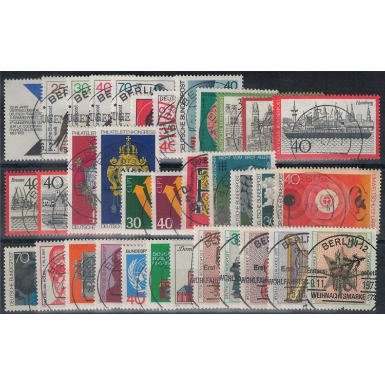 GERMANIA BRD 1973 Annata Completa 35v us