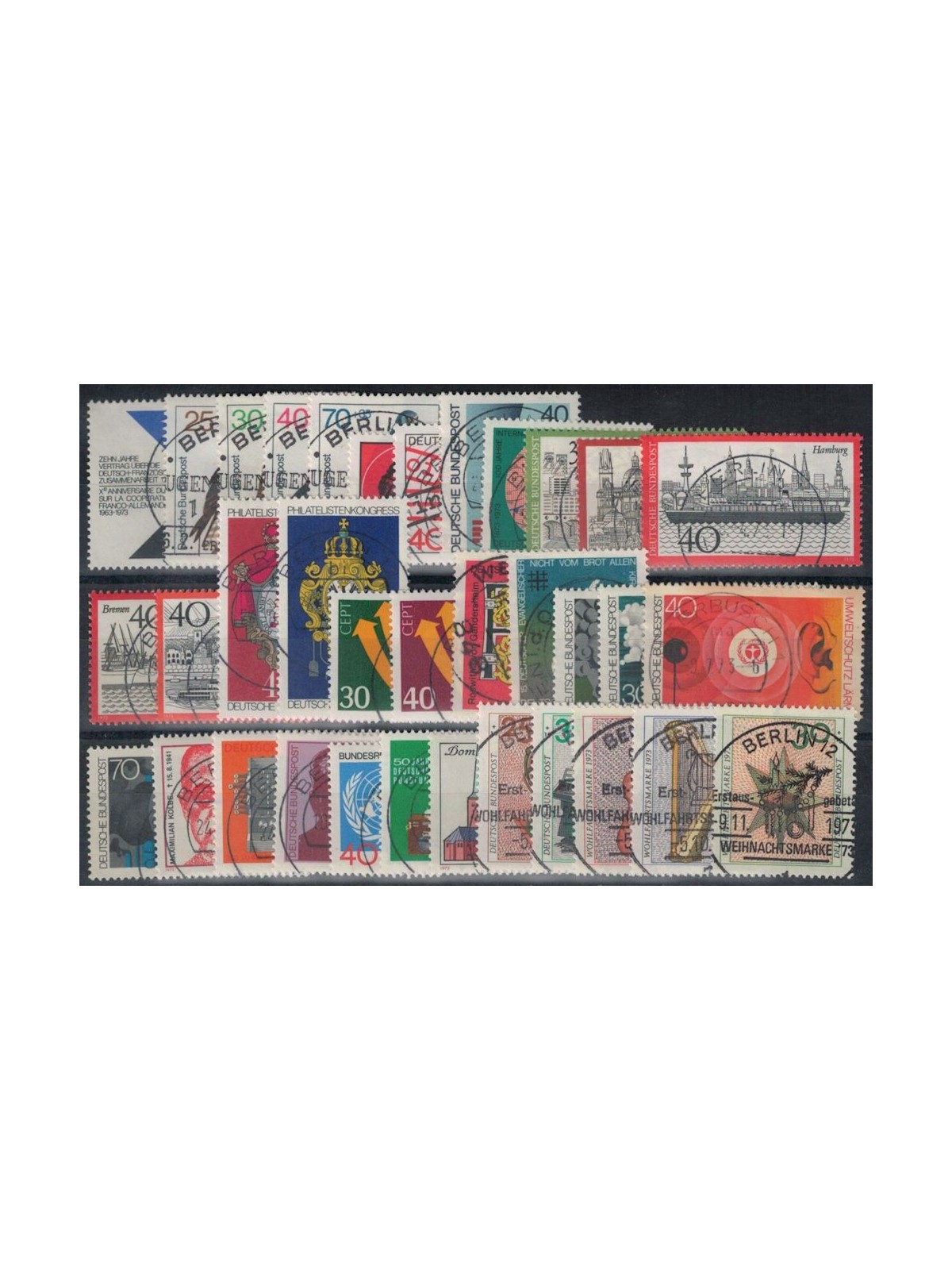 GERMANY BRD 1973 Complete Year 35v us