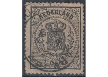 NETHERLANDS 1869-71 Coat of Arms 1c black us