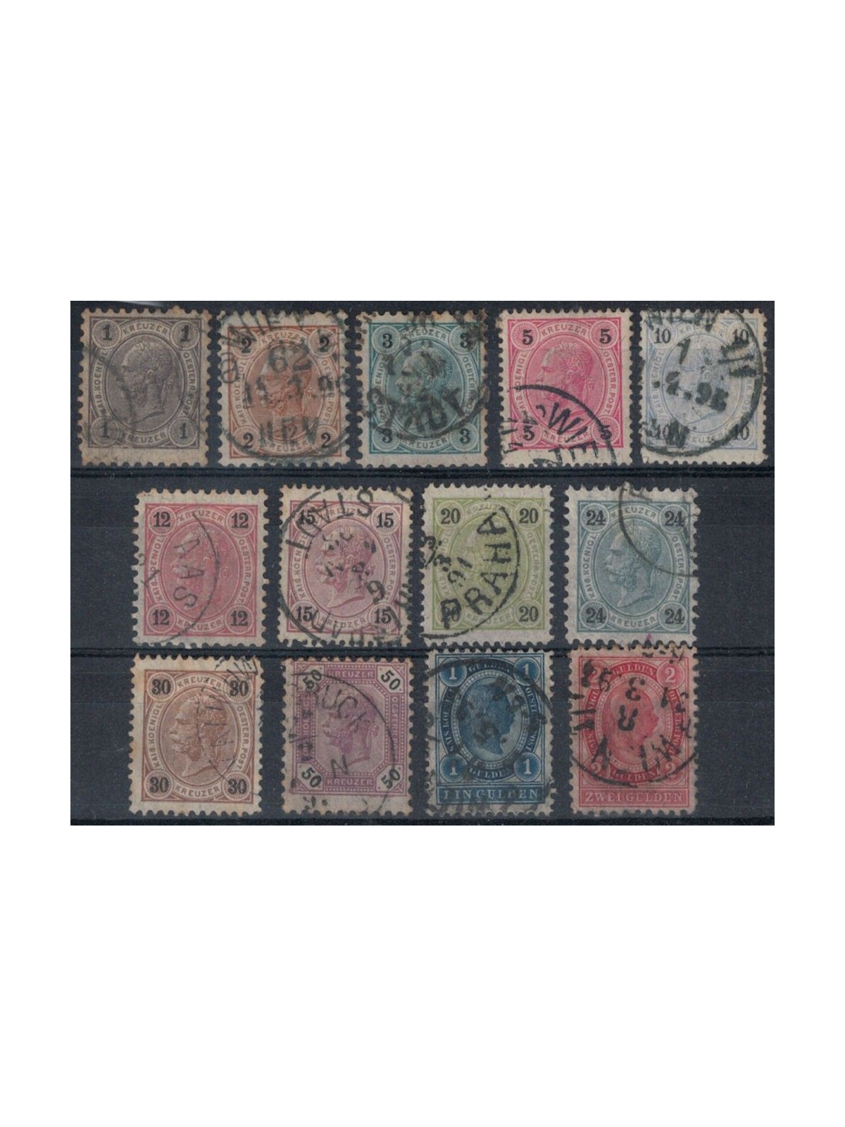 AUSTRIA 1890 Emperor Franz Joseph 13v us