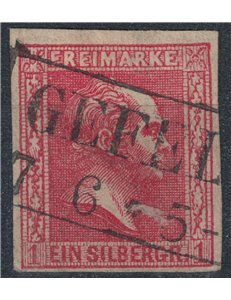 PRUSSIA 1857 Frederick IV 1 carmine rose us