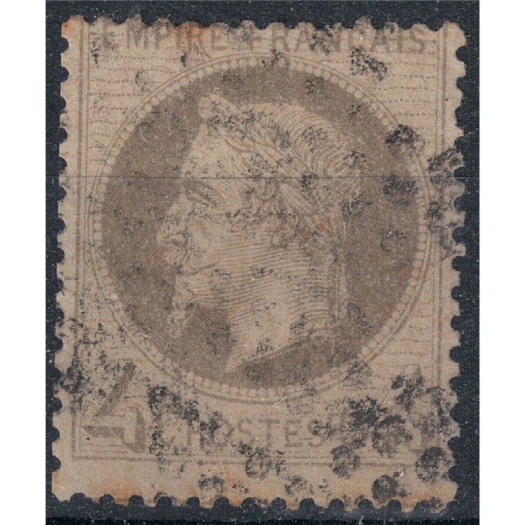 FRANCIA 1862-70 Effigie di Napoleone III, 4c grigio us