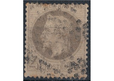 FRANCE 1862-70 Effigy of Napoleon III, 4c grey us
