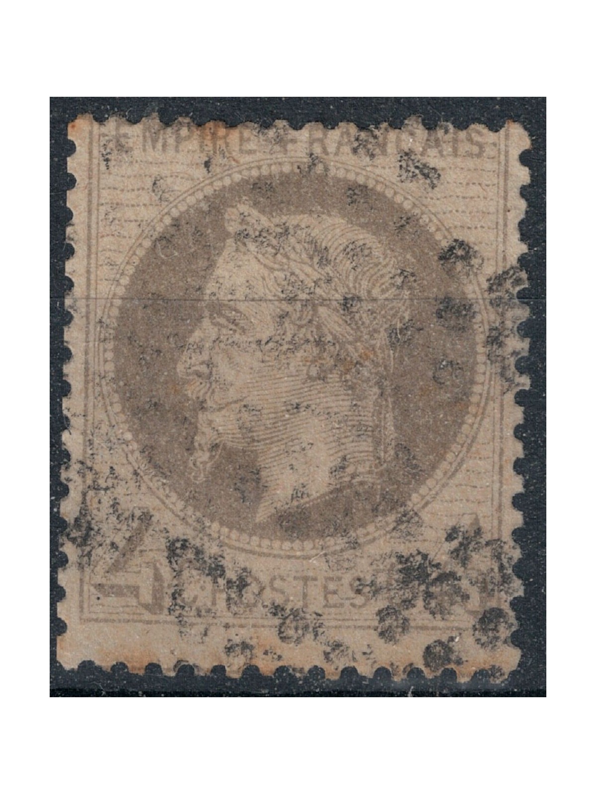 FRANCE 1862-70 Effigy of Napoleon III, 4c grey us