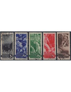 RUSSIA 1935 Anti-war propaganda 5v us