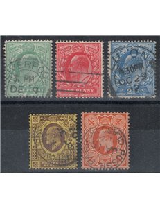 GREAT BRITAIN 1911 King Edward VII 5v us