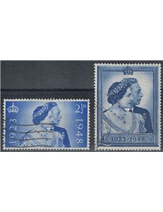 GREAT BRITAIN 1948 Silver Wedding of the Sovereigns 2v us
