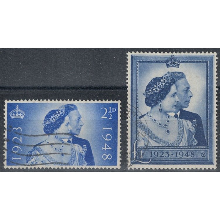 GREAT BRITAIN 1948 Silver Wedding of the Sovereigns 2v us