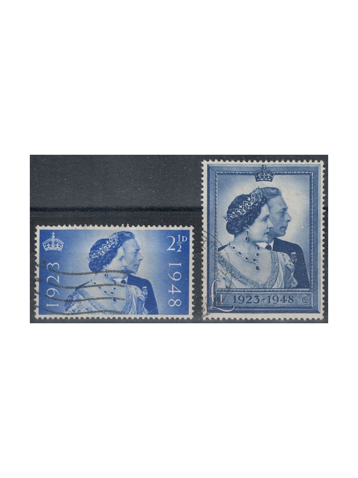 GRAN BRETAGNA 1948 Nozze d'argento dei sovrani 2v us