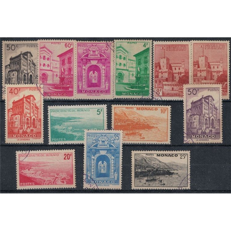 MONACO 1948-49 Vedute diverse 13v us