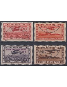 GERMANY SARRE 1934 Plebiscite, airmail 4v us