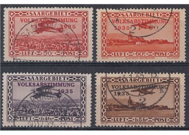 GERMANY SARRE 1934 Plebiscite, airmail 4v us