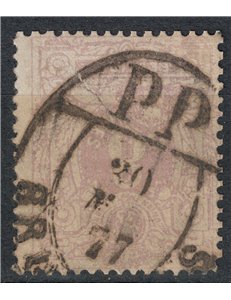BELGIO 1869-78 Re Leopoldo II 8c lilla pallido us